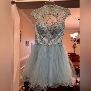 Blush Prom Light Blue Gown